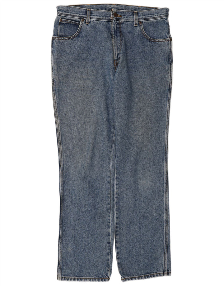 Wrangler masculino regular fit jeans reto W34 L32 algodão azul