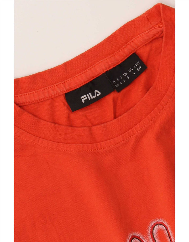 Camiseta masculina Fila Graphic pequena laranja