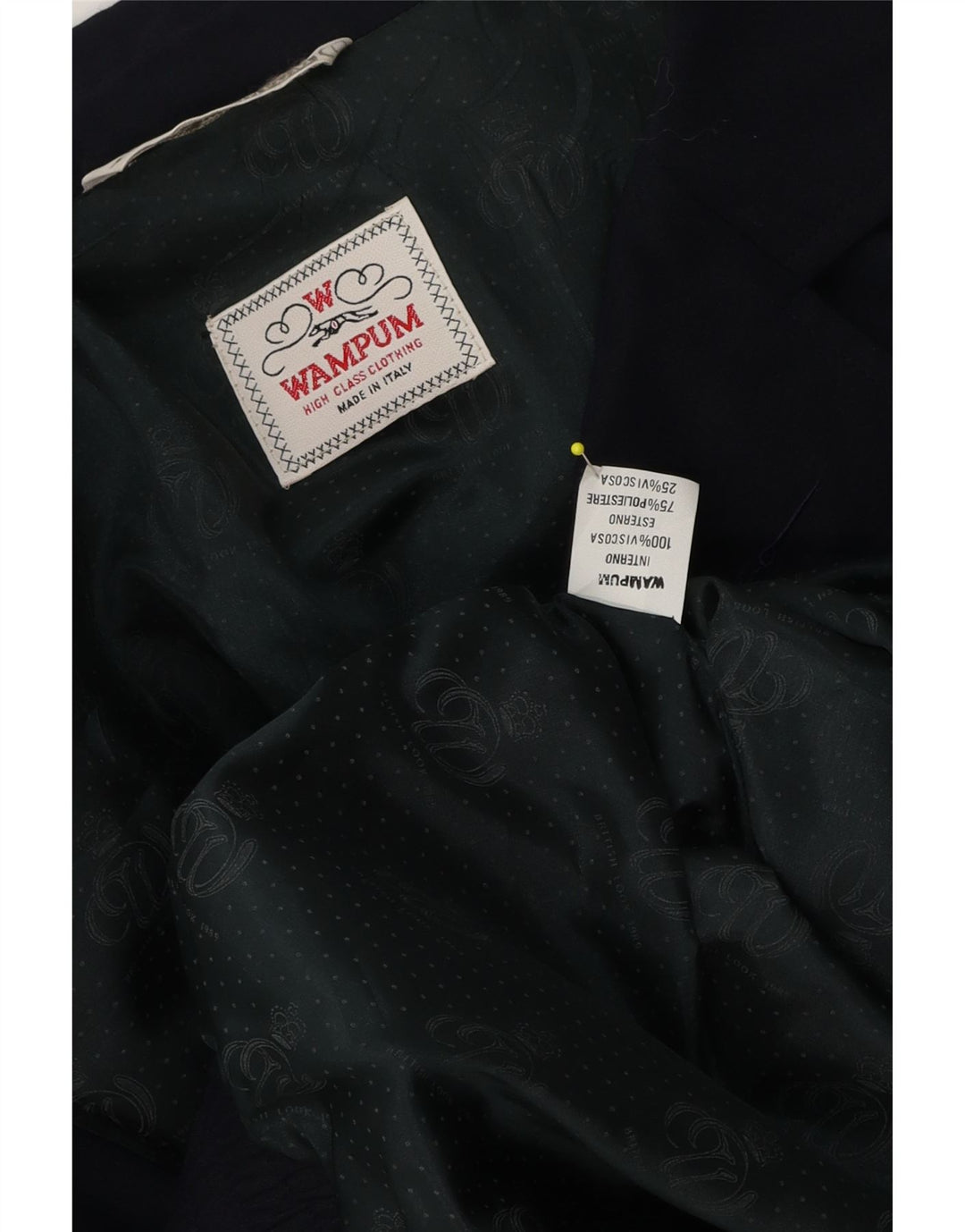 Jaqueta bomber masculina Wampum UK 42 XL azul marinho viscose