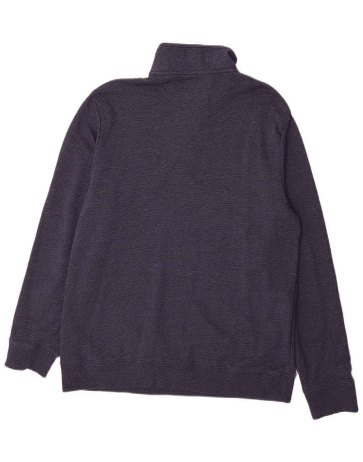 Moletom masculino Chaps com zíper e gola XL azul marinho algodão