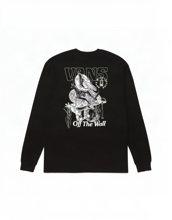 Vans Masculino Classic Fit Graphic Top Manga Longa 2XL Algodão Preto