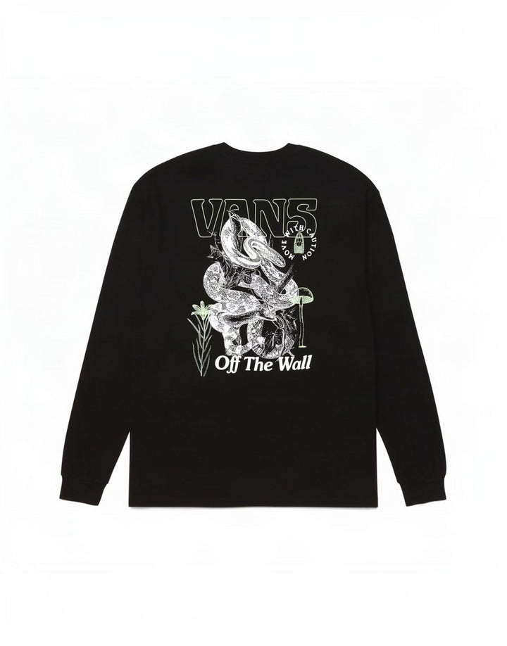 Vans Masculino Classic Fit Graphic Top Manga Longa 2XL Algodão Preto