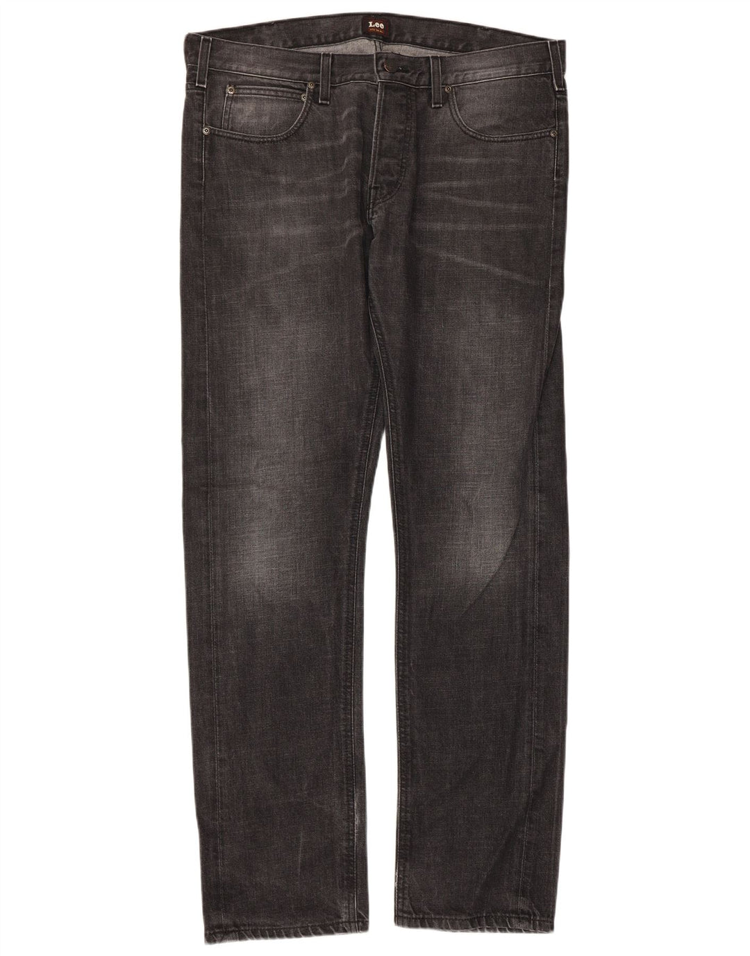 Lee Mens Daren Straight Jeans W36 L34 Cinza Algodão