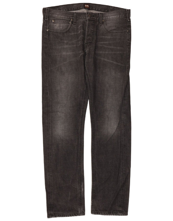 Lee Mens Daren Straight Jeans W36 L34 Cinza Algodão