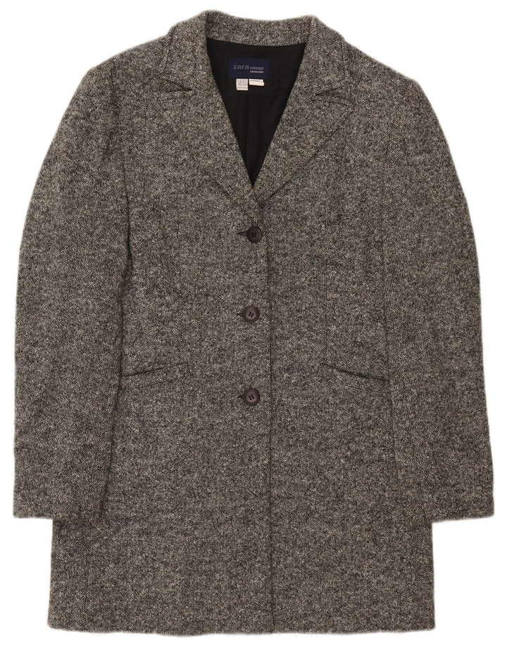 Sobretudo feminino Zara Oversized EU 38 Lã cinza pequena