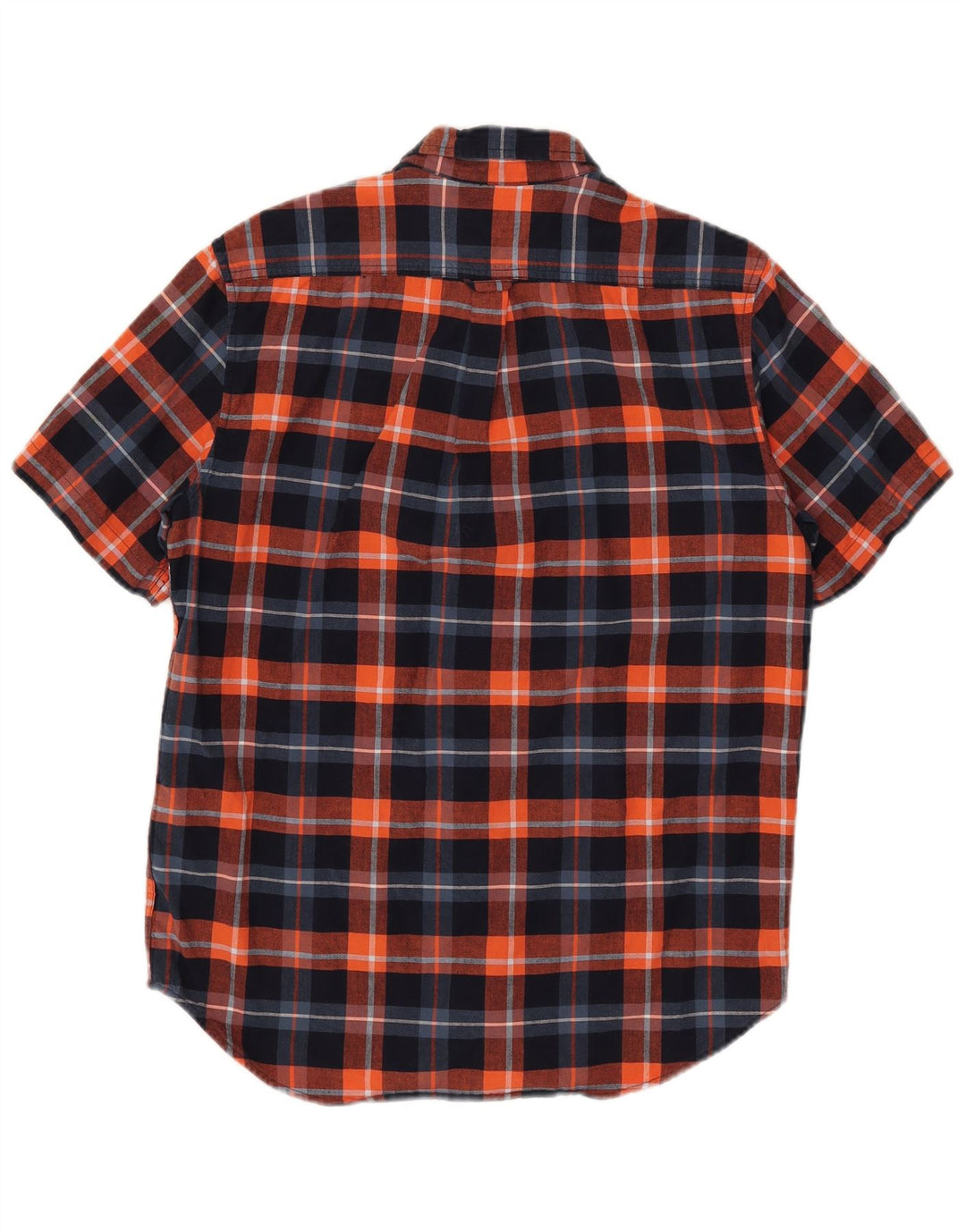 Camisa masculina Timberland manga curta regular fit médio xadrez azul marinho