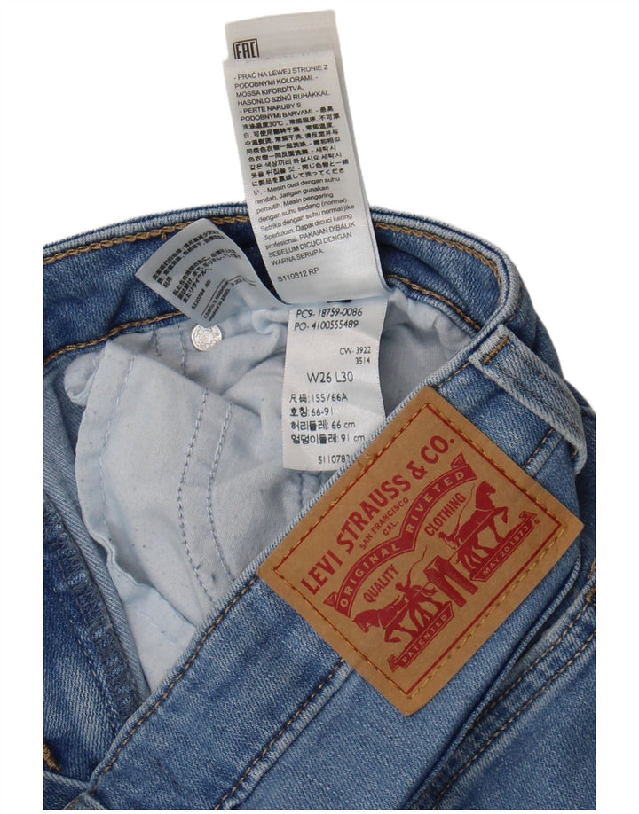 Calça jeans feminina Levi's 725 High Rise Bootcut W26 L30 azul algodão