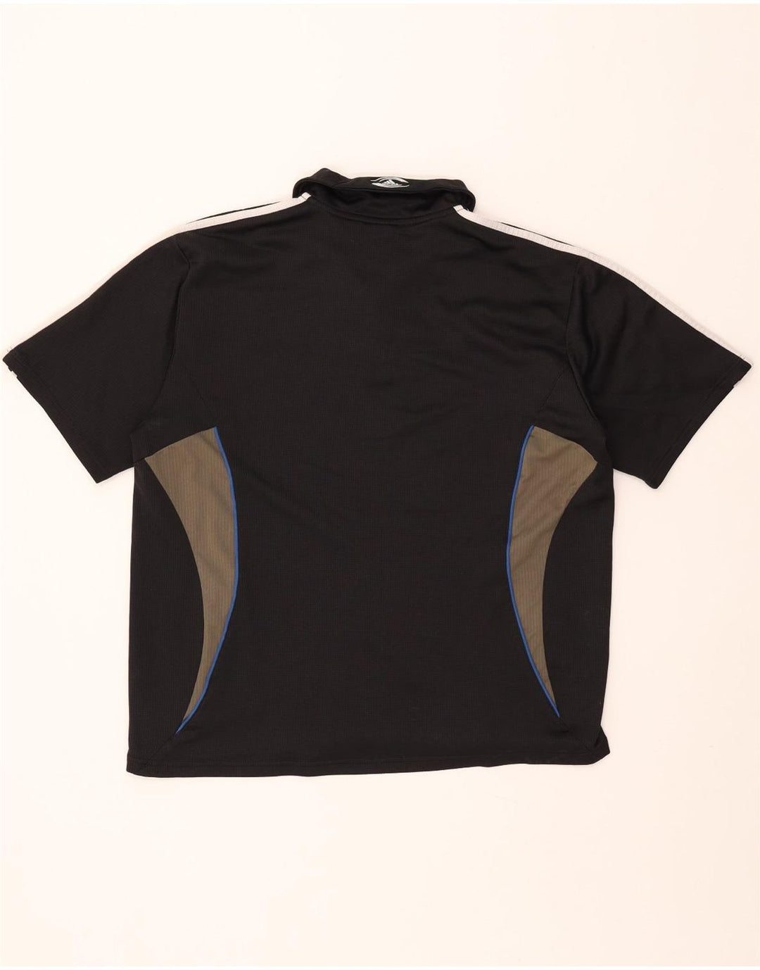 ADIDAS Mens New Zealand Polo Shirt UK 44/46 Grande Preto Colorblock