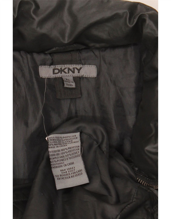 Jaqueta acolchoada masculina Dkny UK 42 XL poliéster preto