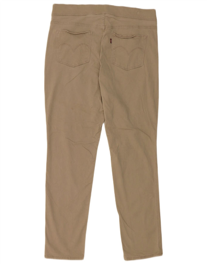 Calça feminina casual skinny LEVI'S US 12 grande W31 L29 algodão bege