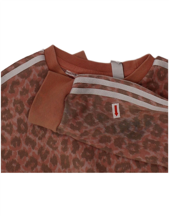 ADIDAS Bebê Meninas Treino Completo 18-24 Meses Rosa Animal Print Algodão