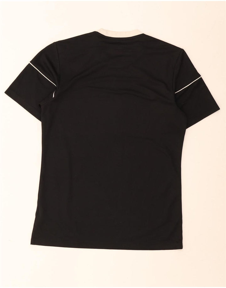Adidas Mens Climalite Camiseta Top Pequeno Preto Colorblock Poliéster