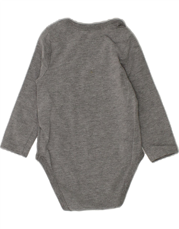 GUESS Baby Boys Graphic Long Sleeve Bodysuit 3-6 Months Grey Cotton Vintage Guess and Second-Hand Guess from Messina Hembry 