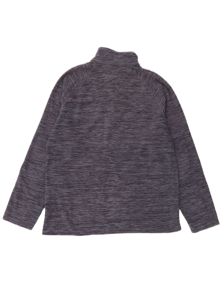 MOUNTAIN WAREHOUSE Suéter masculino de lã com zíper e gola média azul marinho salpicado