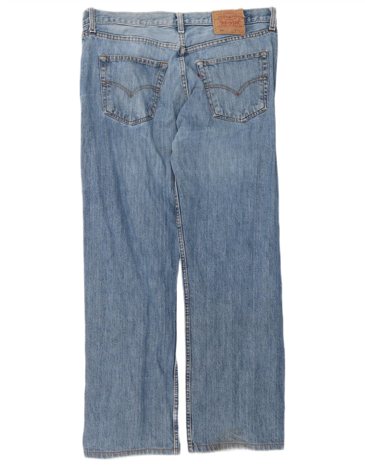 Levi's Masculino 501 Straight Jeans W38 L30 Azul Algodão