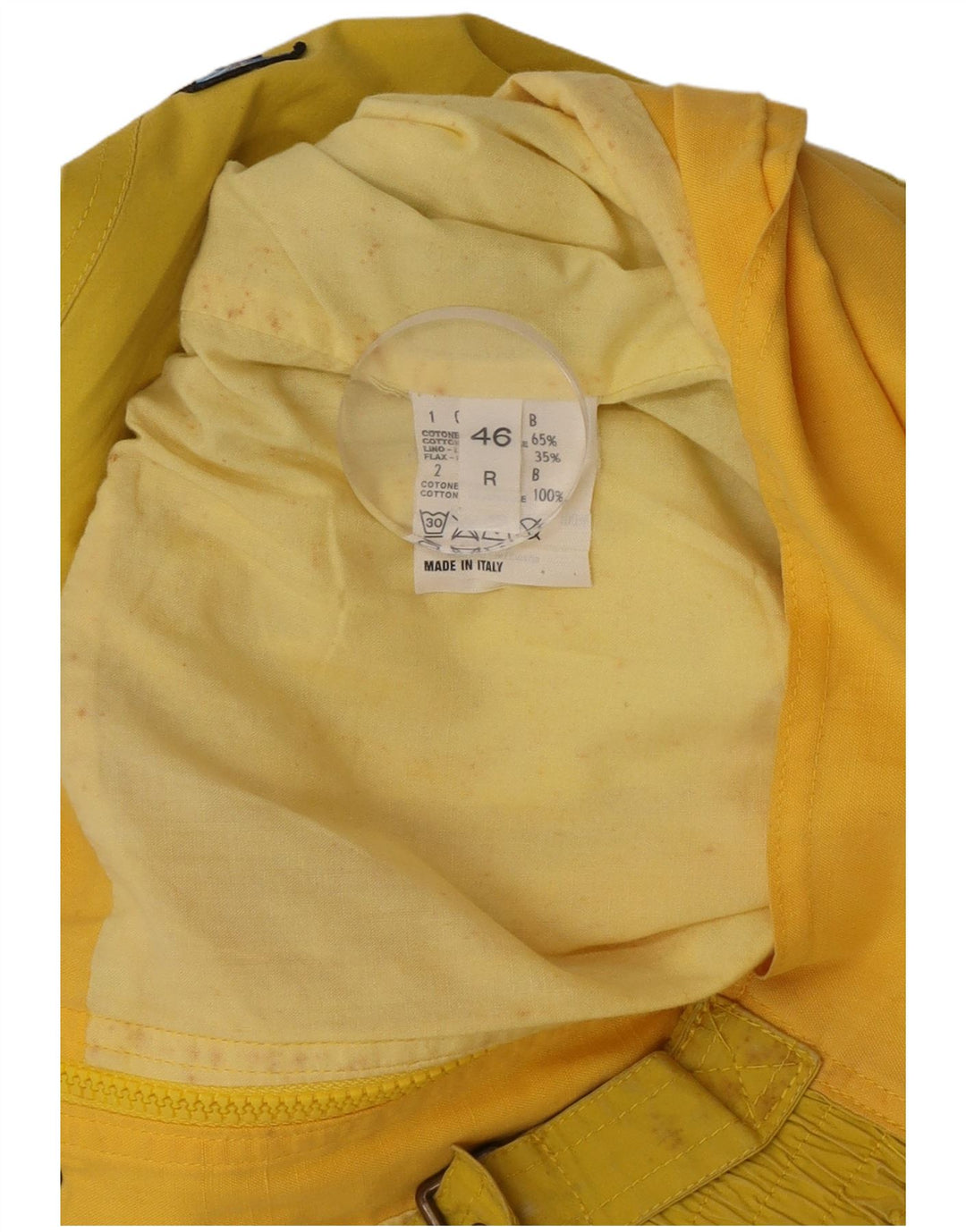 Jaqueta bomber masculina vintage IT 46 algodão amarelo pequeno Colourblock