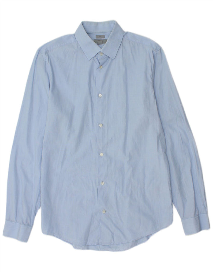 Camisa masculina slim COS tamanho 38 algodão azul pequeno