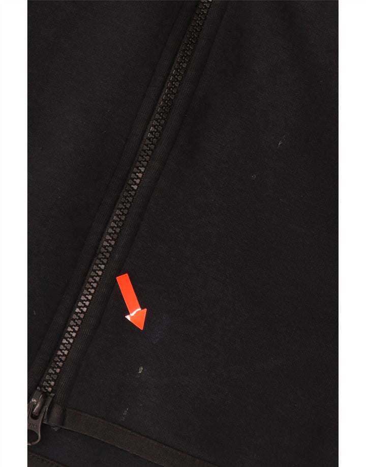 Suéter masculino Nike com capuz e zíper médio preto algodão