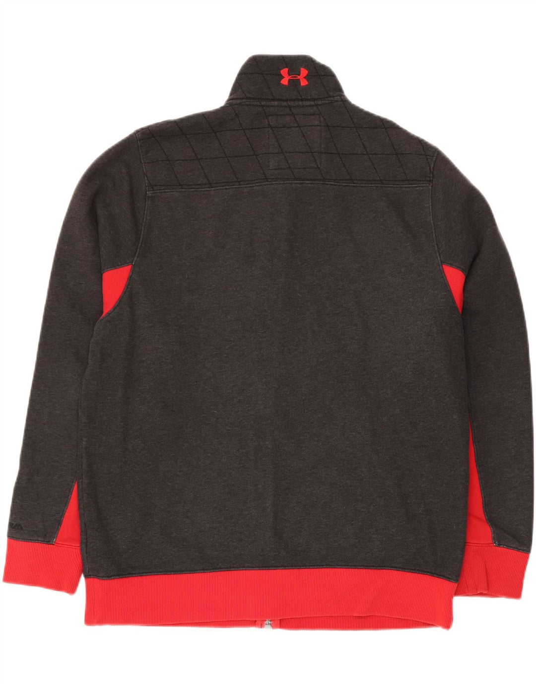 Under ARMOR Jaqueta masculina de treino regular fit grande bloco colorido cinza