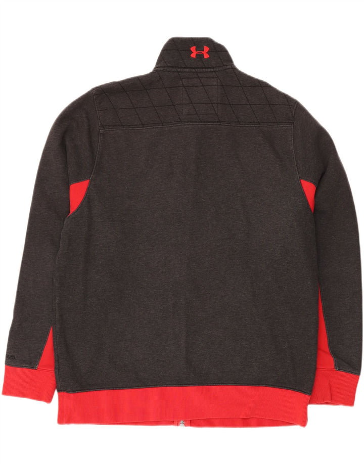 Under ARMOR Jaqueta masculina de treino regular fit grande bloco colorido cinza