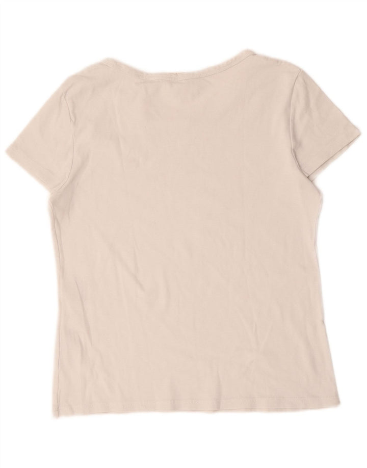 Camiseta feminina Levi's UK 14 grande algodão branco