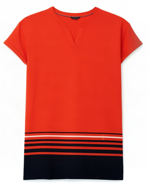 Tommy Hilfiger Womens T-Shirt Dress UK 20 2XL Red Striped