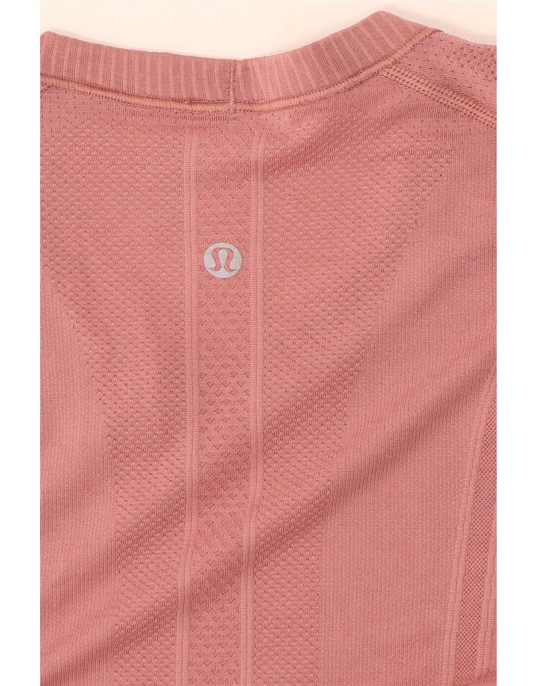 Lululemon Top feminino manga comprida UK 12 rosa médio