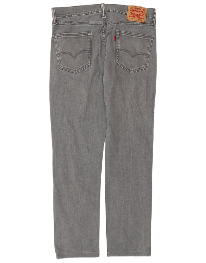 LEVI'S Masculino 511 Slim Jeans W32 L32 Cinza Algodão
