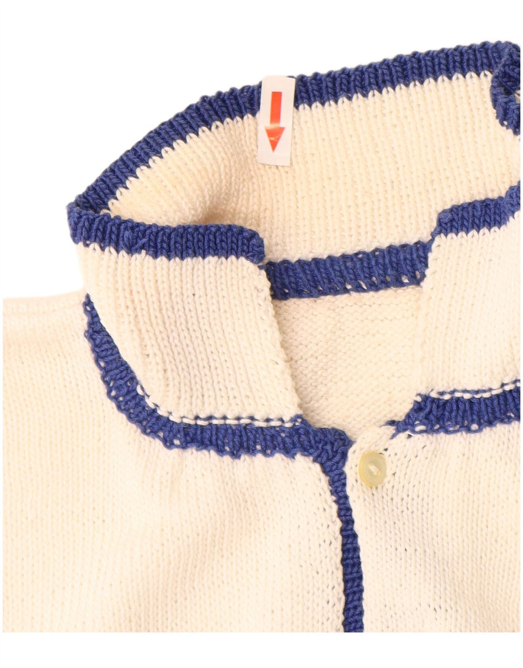 Suéter masculino vintage com gola polo e meio branco geométrico