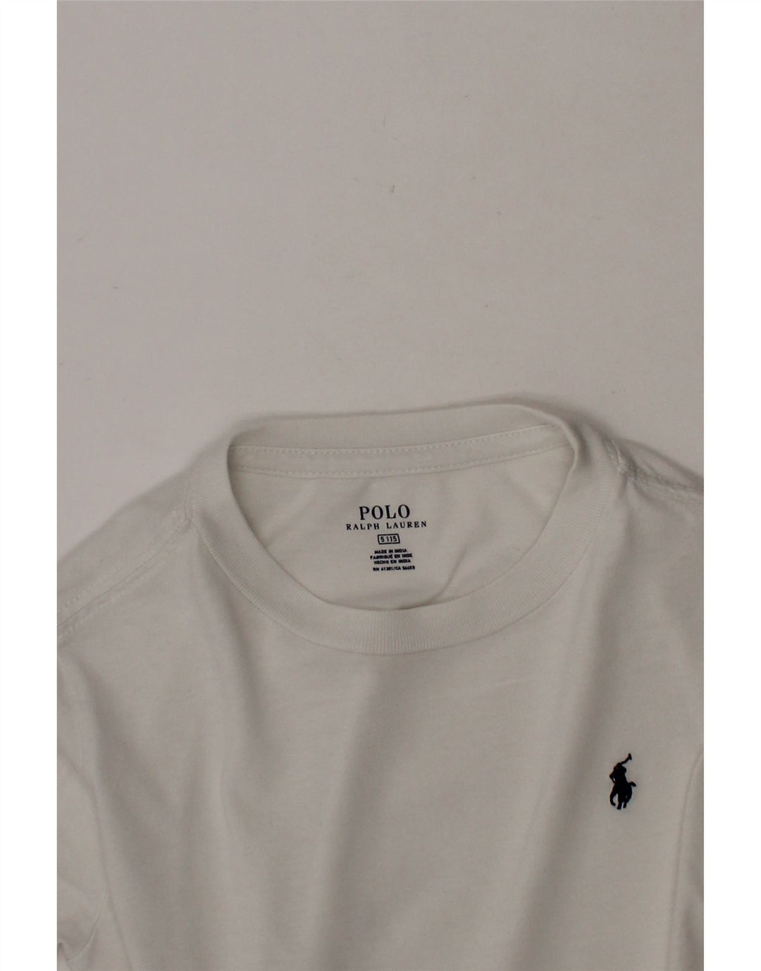 POLO RALPH LAUREN Boys Sweatshirt Jumper 4-5 Years White Cotton Vintage Polo Ralph Lauren and Second-Hand Polo Ralph Lauren from Messina Hembry 
