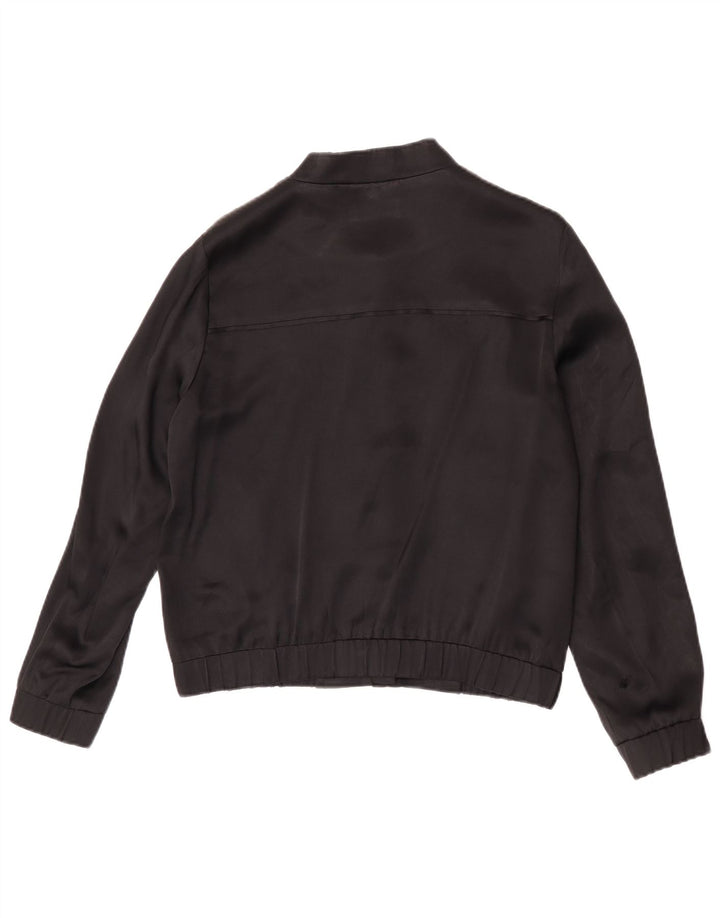 Jaqueta bomber feminina Massimo Dutti UK 38 acetato preto médio