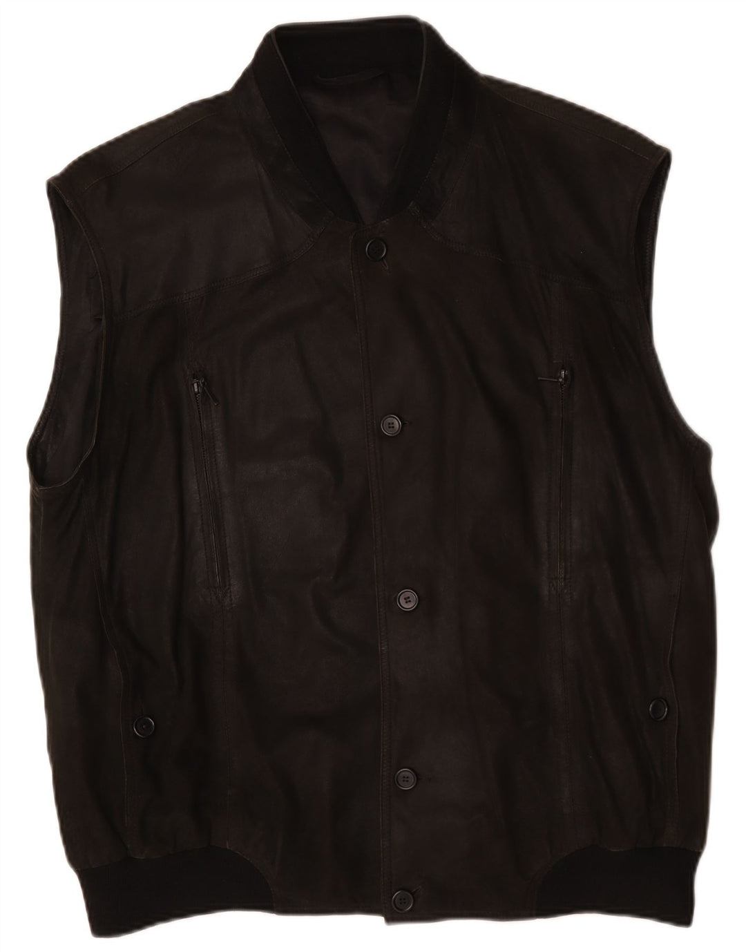 Colete masculino de couro Striwa IT 58 4XL couro preto