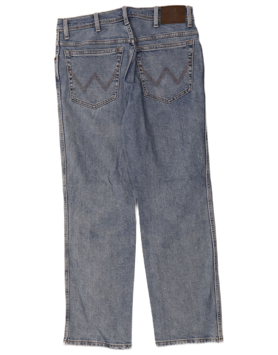 Wrangler Masculino Regular Straight Jeans W33 L30 Azul Algodão