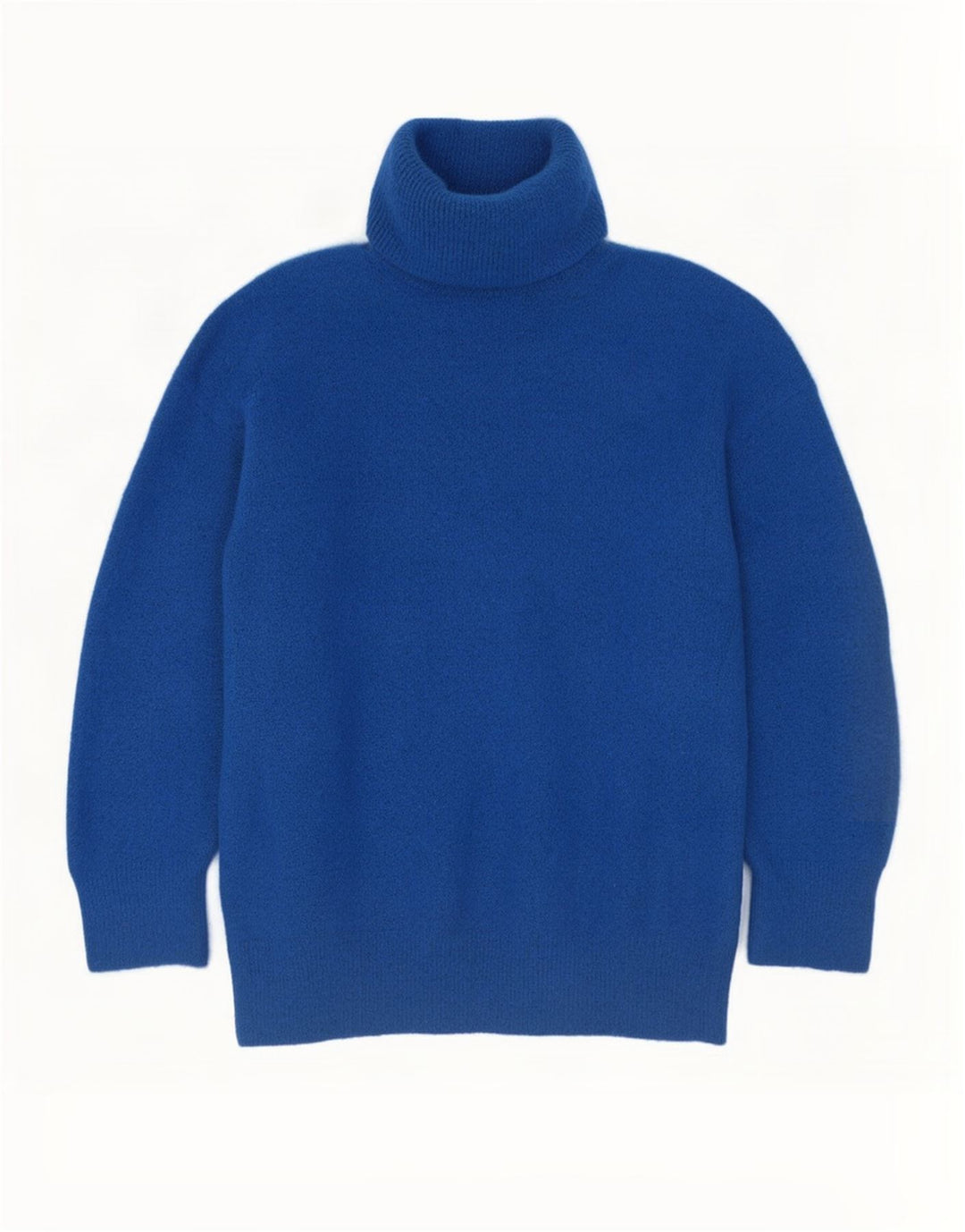 Suéter feminino Zara com gola alta e gola alta Reino Unido 14 acrílico azul médio