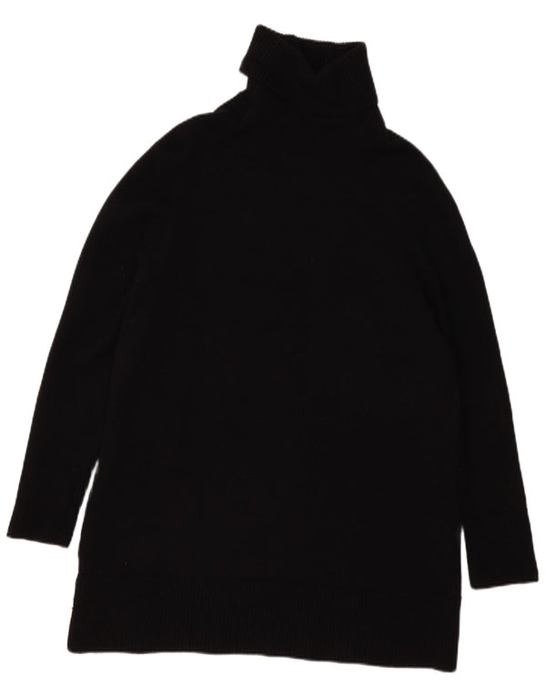 Zara suéter feminino oversized com gola redonda Reino Unido 10 pequeno preto viscose