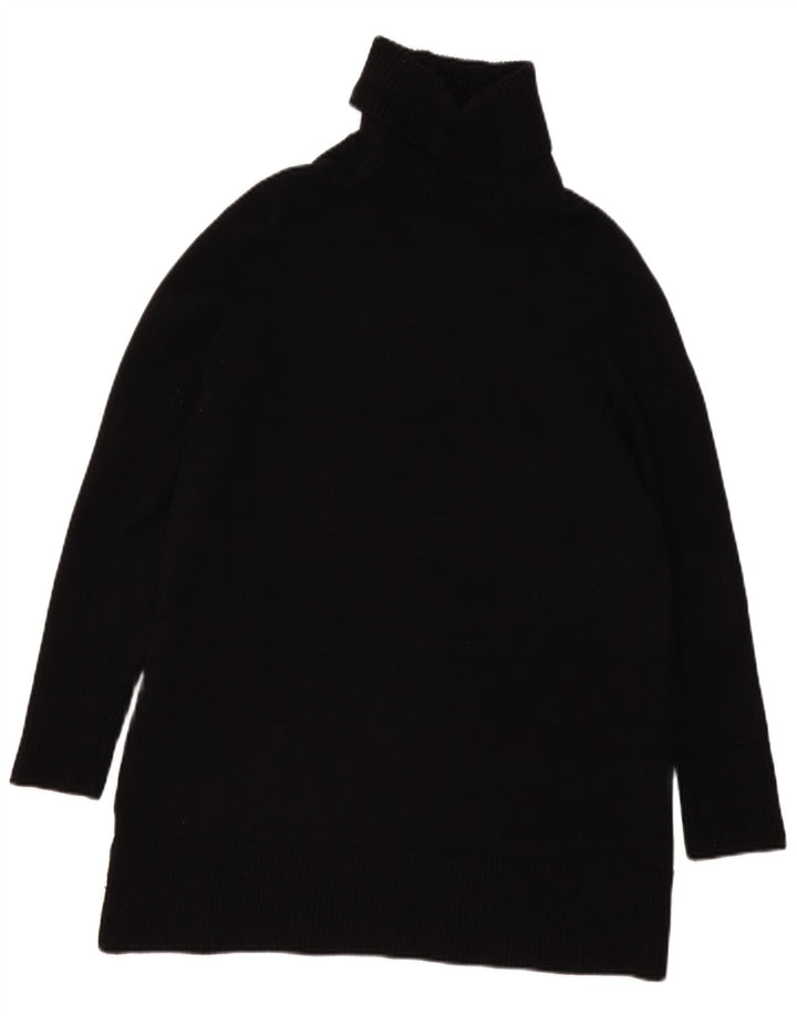 Zara suéter feminino oversized com gola redonda Reino Unido 10 pequeno preto viscose