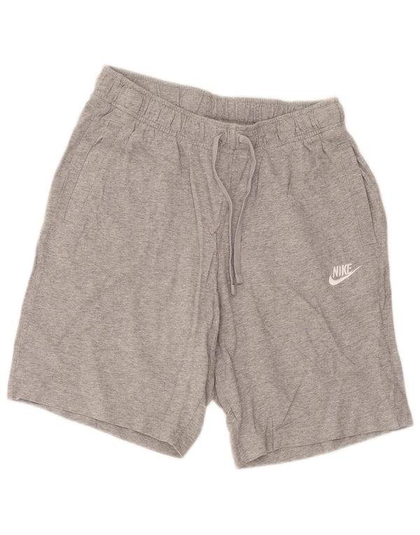 Shorts esportivos masculinos Nike pequenos algodão manchado cinza