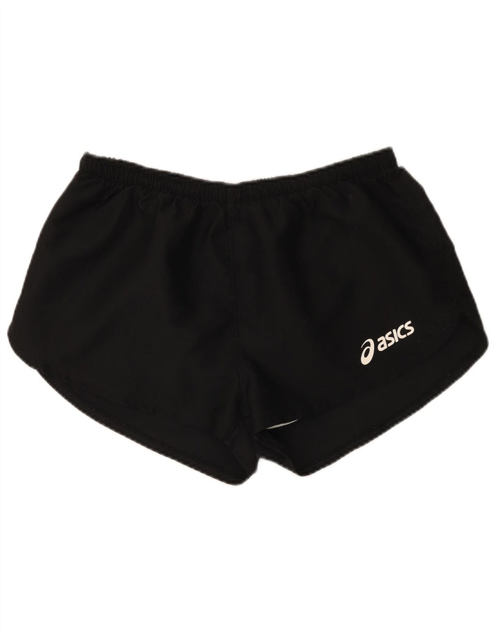 Shorts esportivos femininos Asics UK 14 grande poliéster preto