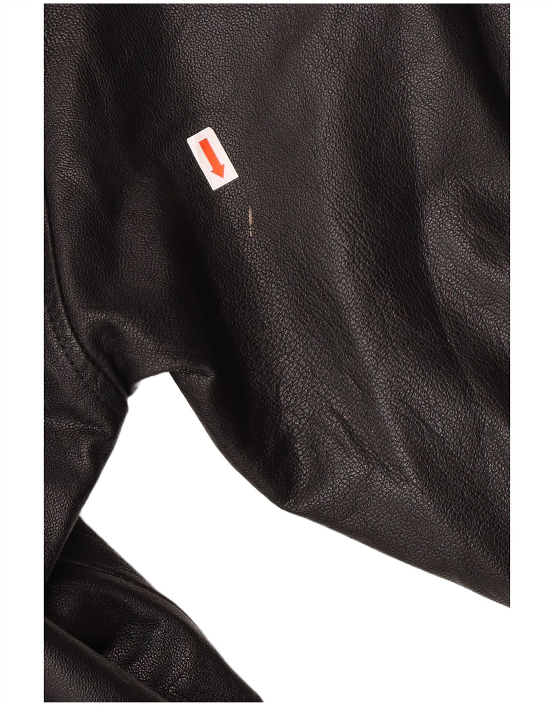 Casaco de couro feminino VINTAGE UK 18 XL couro preto