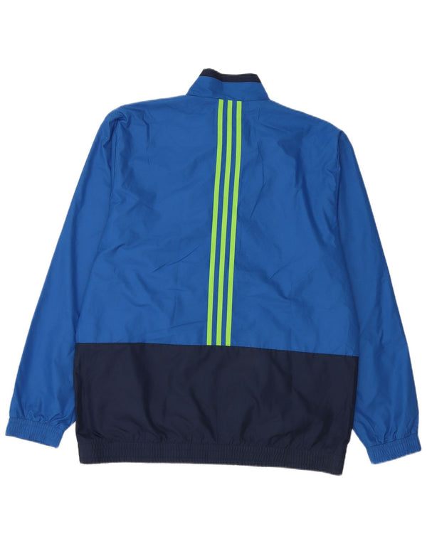 Adidas Mens Tracksuit Top Jacket UK 42/44 Grande Azul Colorblock Poliéster
