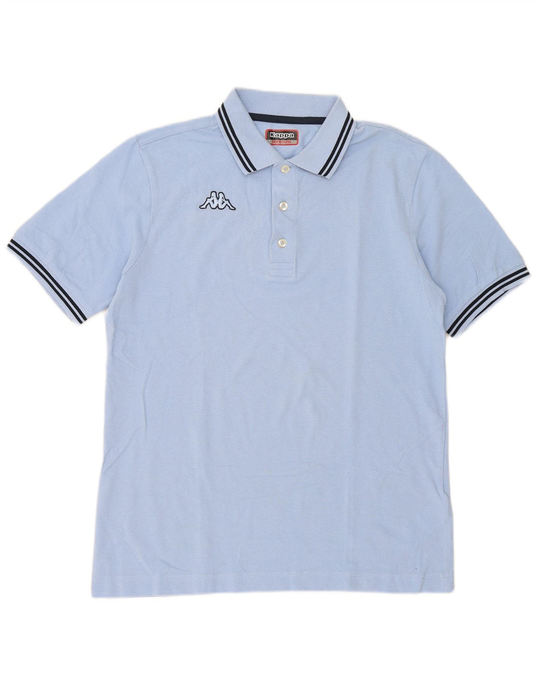 Camisa polo masculina Kappa algodão azul médio