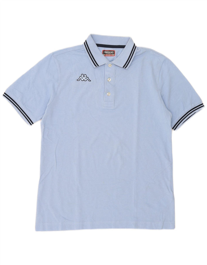 Camisa polo masculina Kappa algodão azul médio