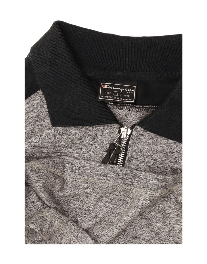 Camisa polo masculina Champion pequena cinza colorblock