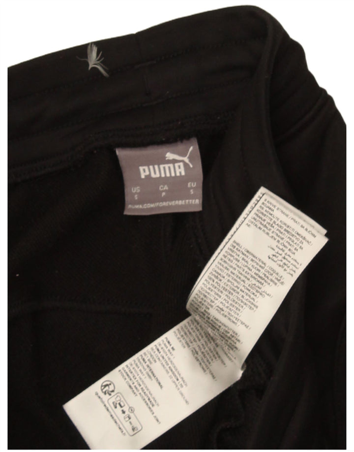 Calça de treino masculina Puma pequena preta poliéster