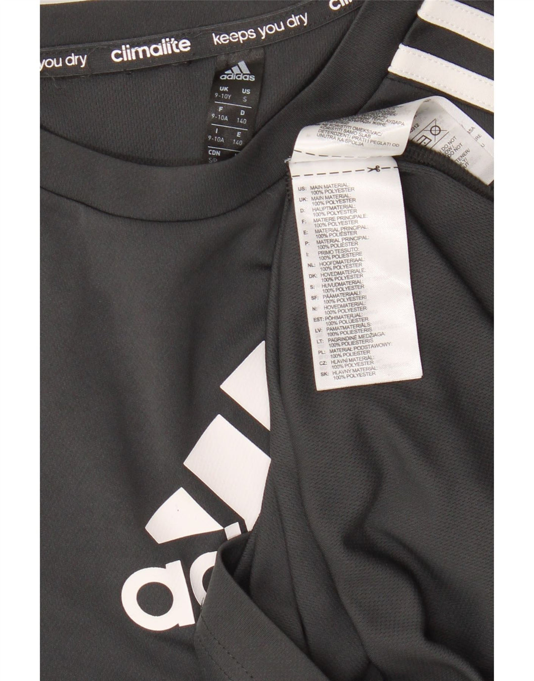 Camiseta Adidas Meninos Graphic 9-10 Anos Cinza Poliéster