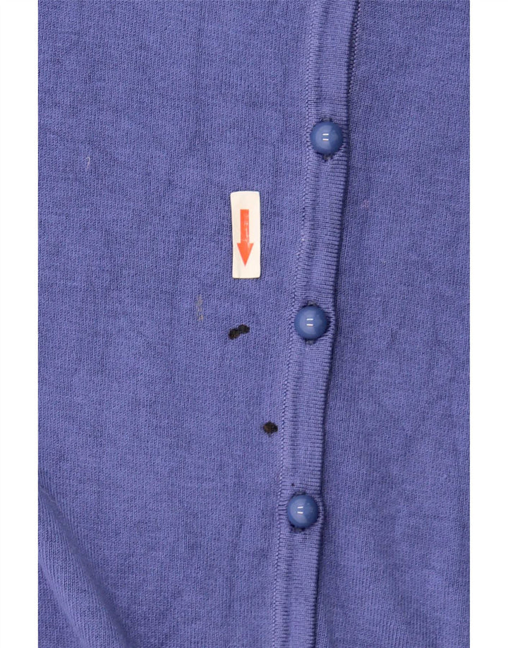 Suéter cardigã feminino Marks & Spencer UK 16 grande viscose azul