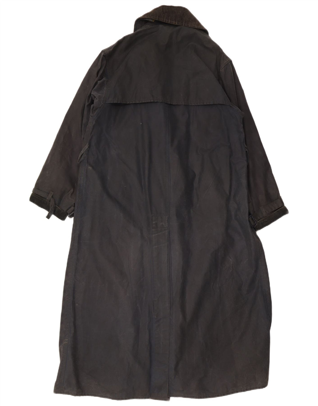 Sobretudo feminino de algodão encerado Barbour Reino Unido 12 algodão azul marinho médio