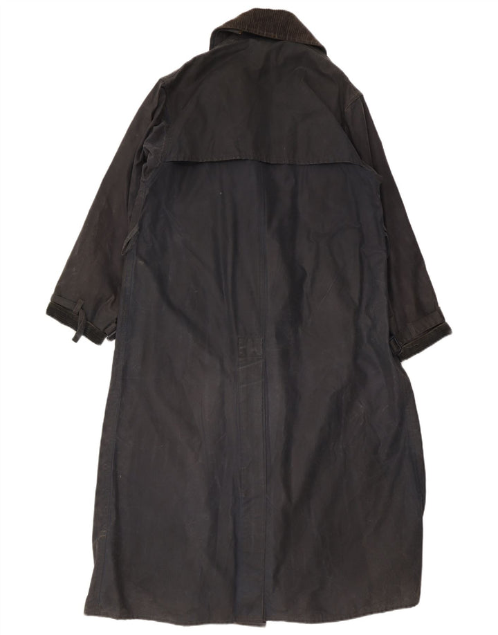 Sobretudo feminino de algodão encerado Barbour Reino Unido 12 algodão azul marinho médio