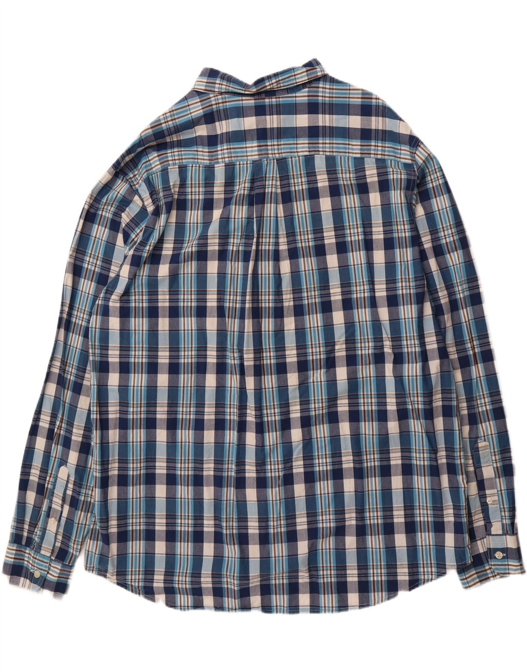 Camisa masculina personalizada CHAPS 2XL algodão xadrez azul