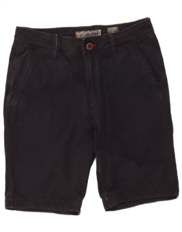 Shorts Chino Masculino Fat Face W34 Grande Algodão Preto